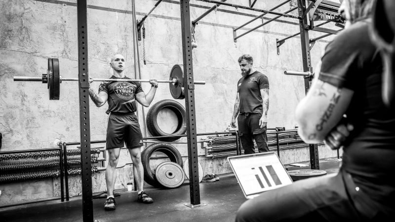 The barbell military press