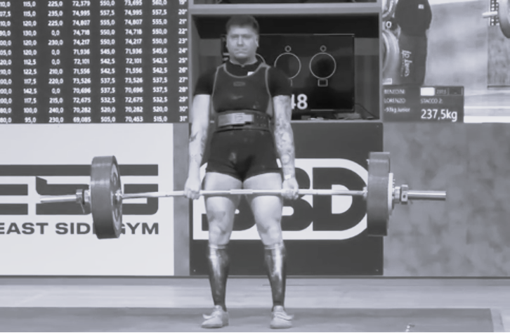 A StrongFirst Certified SFL Instructor deadlifting in a powerlifting meet