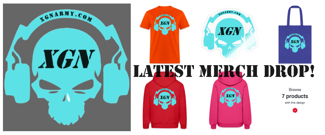 Latest MERCH DROP - Teal Skull Headset design!