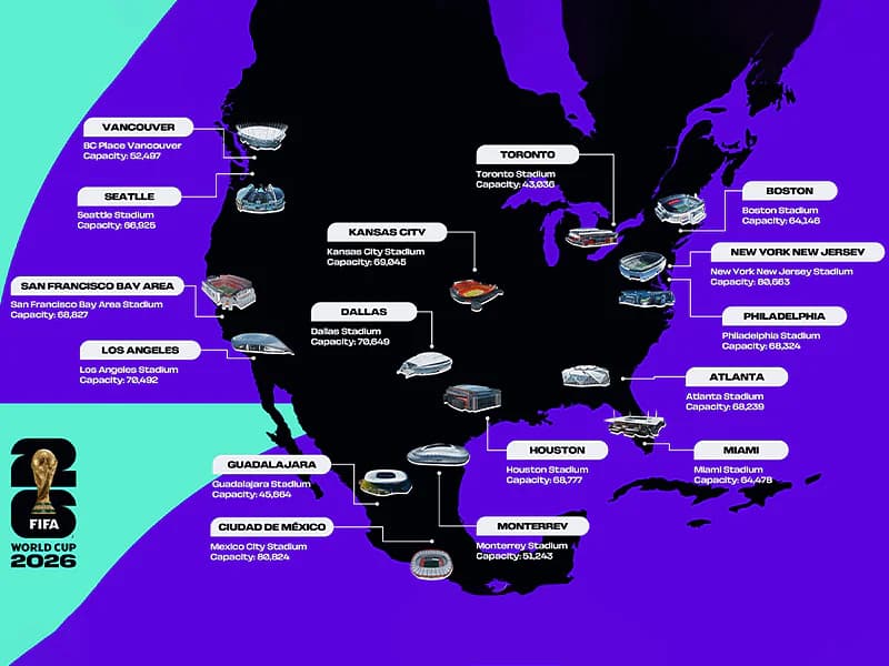 Official capacities for all World Cup venues revealed