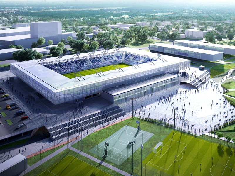 New stadium in Olsztyn Poland