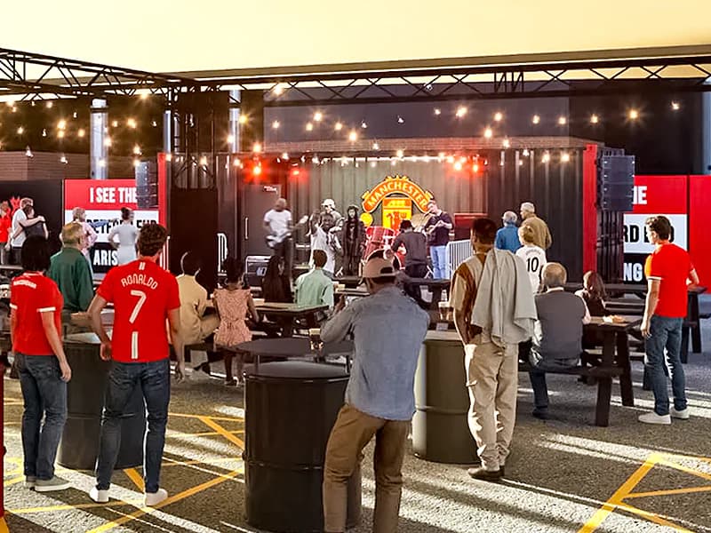 Permanent matchday fan zone at Old Trafford