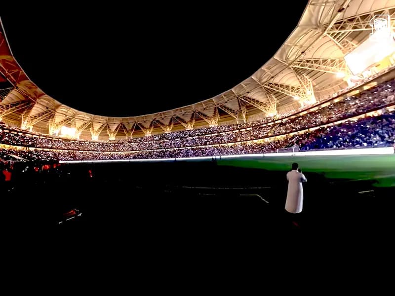 The Cue app transformed Alinma Stadium into an immersive visual experience