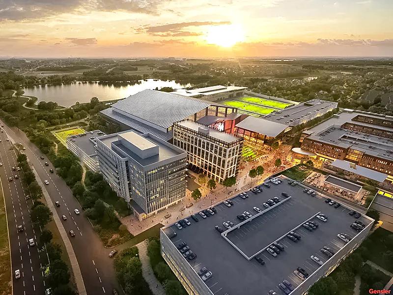 New renderings for Toro District the Houston Texans' planned training facility and team HQ mixed-use project