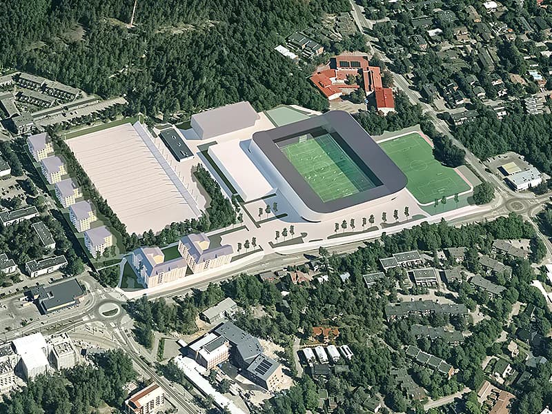 Helsinki planning a new football stadium Oulunkylä Sports Park