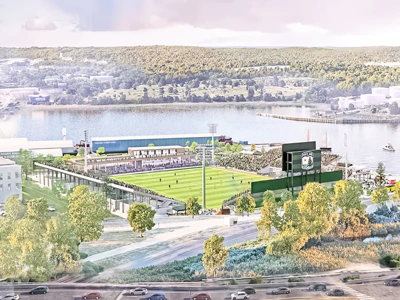 Hearts of Pine stadium project at Cassidy Point Portland