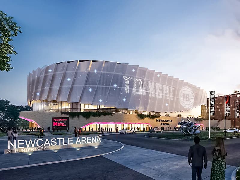 New 12,000-capacity arena in Newcastle Australia