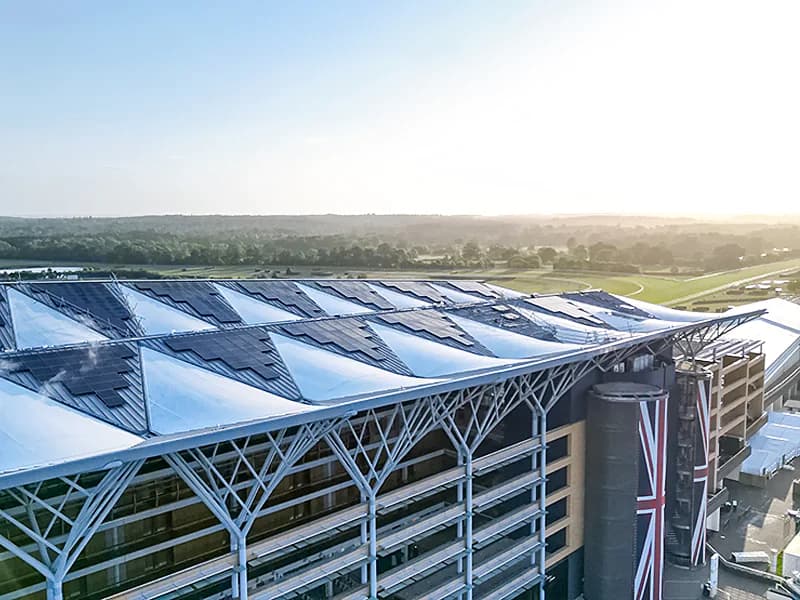 Ascot Grandstand with new solar installation