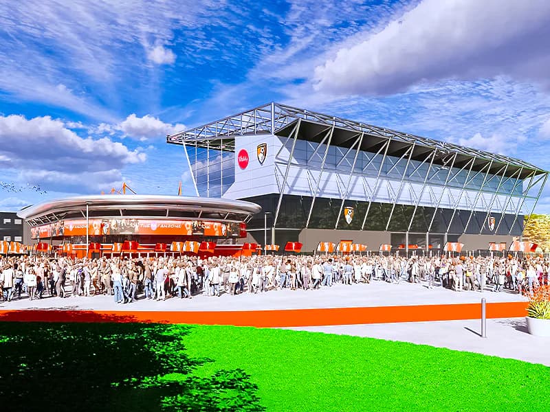 AFC Bournemouth shows first vision of new stadium