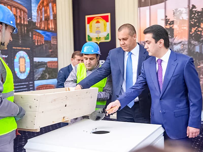 Ground-breaking at International Boxing Association Arena in Tajikistan