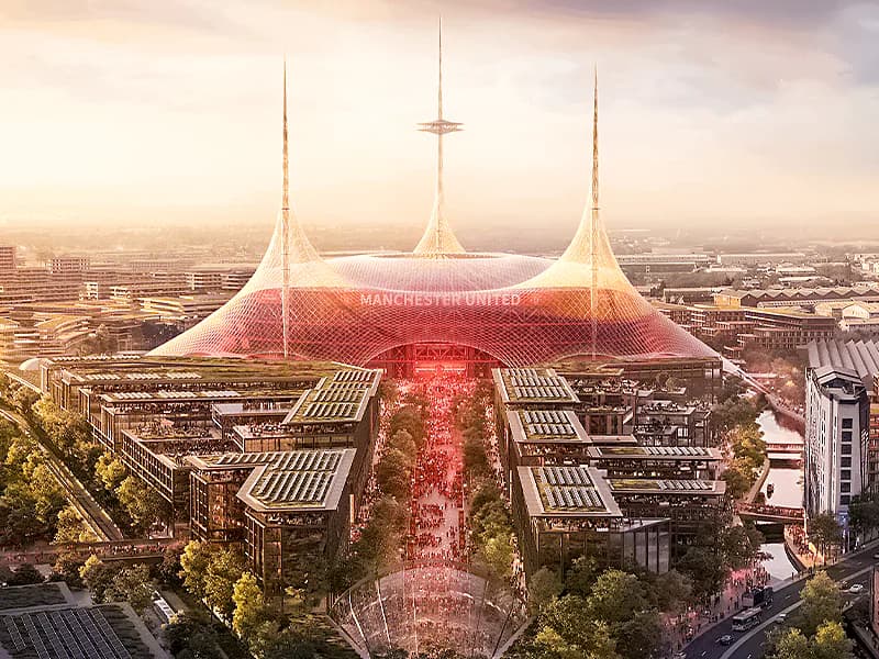 Manchester United is scrapping plans for the canopy structure over its new stadium