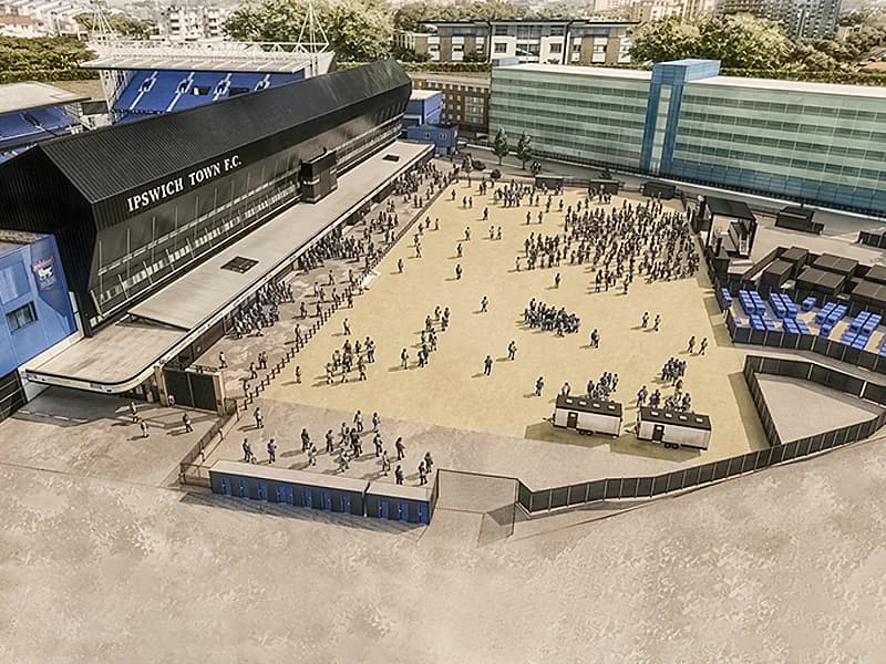 Ipswich Town submitted plans to expand existing West Stand at Portman Road stadium