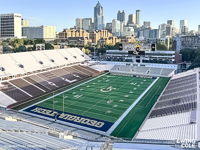 Georgia Tech finalised plans for a $70m renovation of Bobby Dodd Stadium