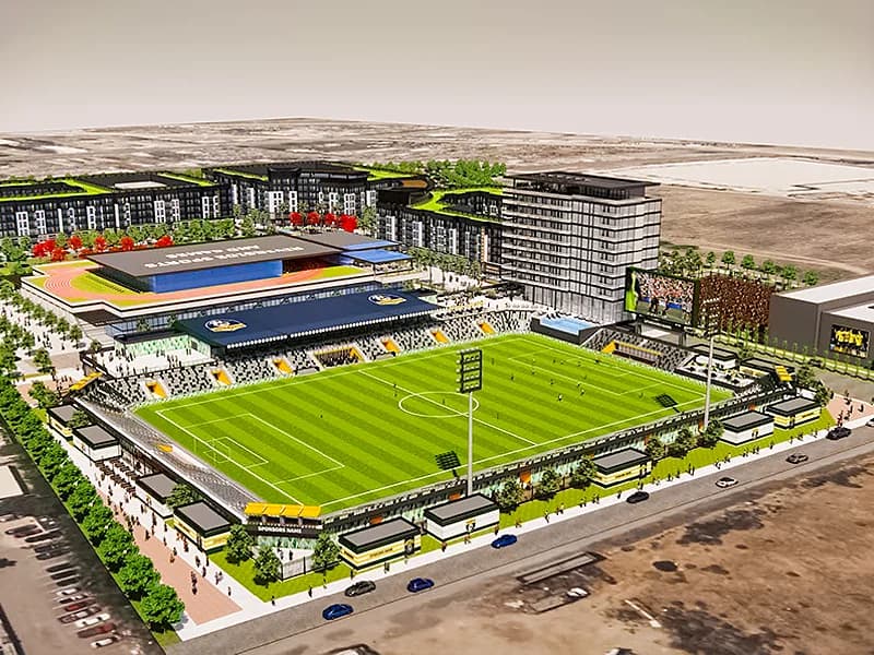 Riverside California new soccer stadium