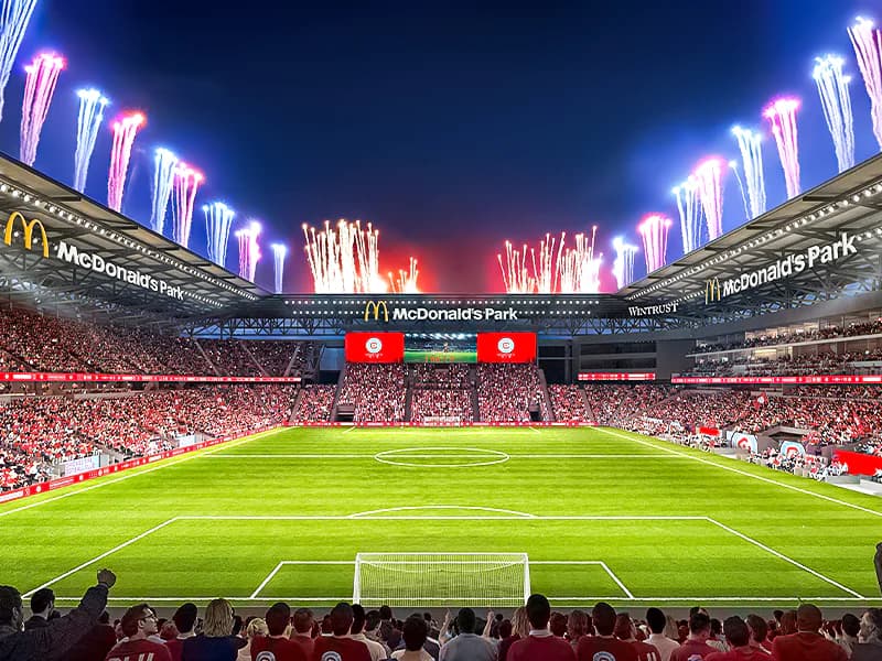 Chicago Fire selected Boldyn Networks to design and deploy network infrastructure for McDonald’s Park