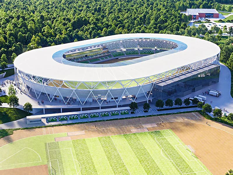 MAMGUSTA Architekci won design competition for Stadion Miejski w Rybniku in Poland