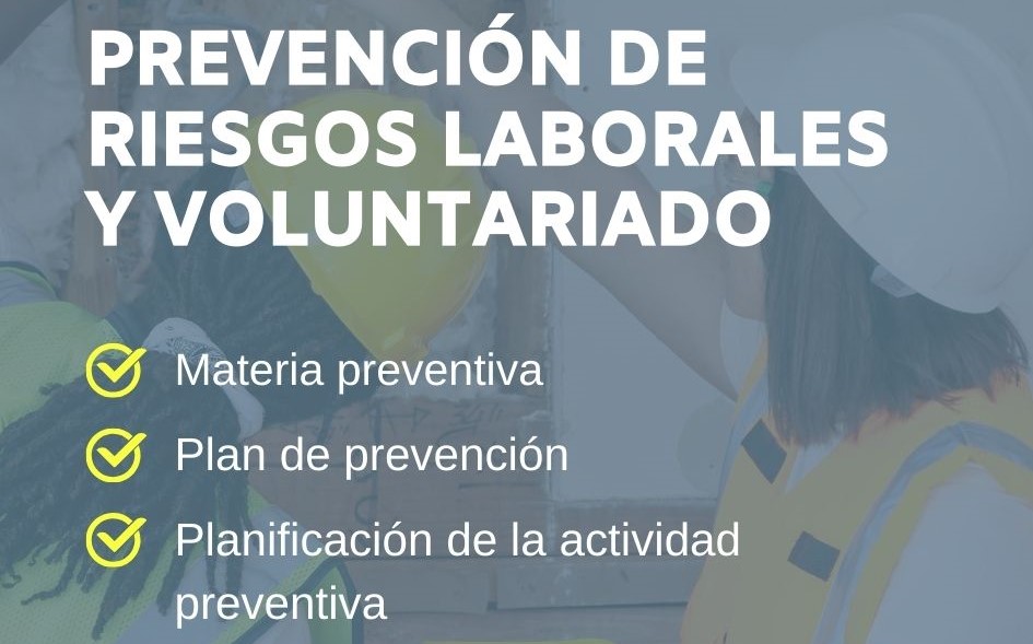 Webinar online prevención de riesgos laborales y voluntariado