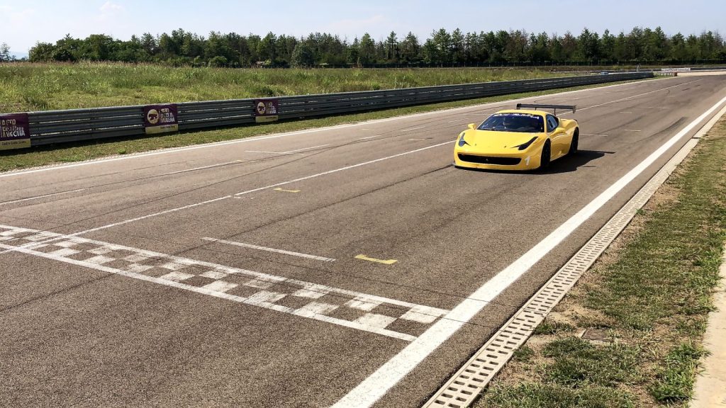 Ferrari car on racetrack 