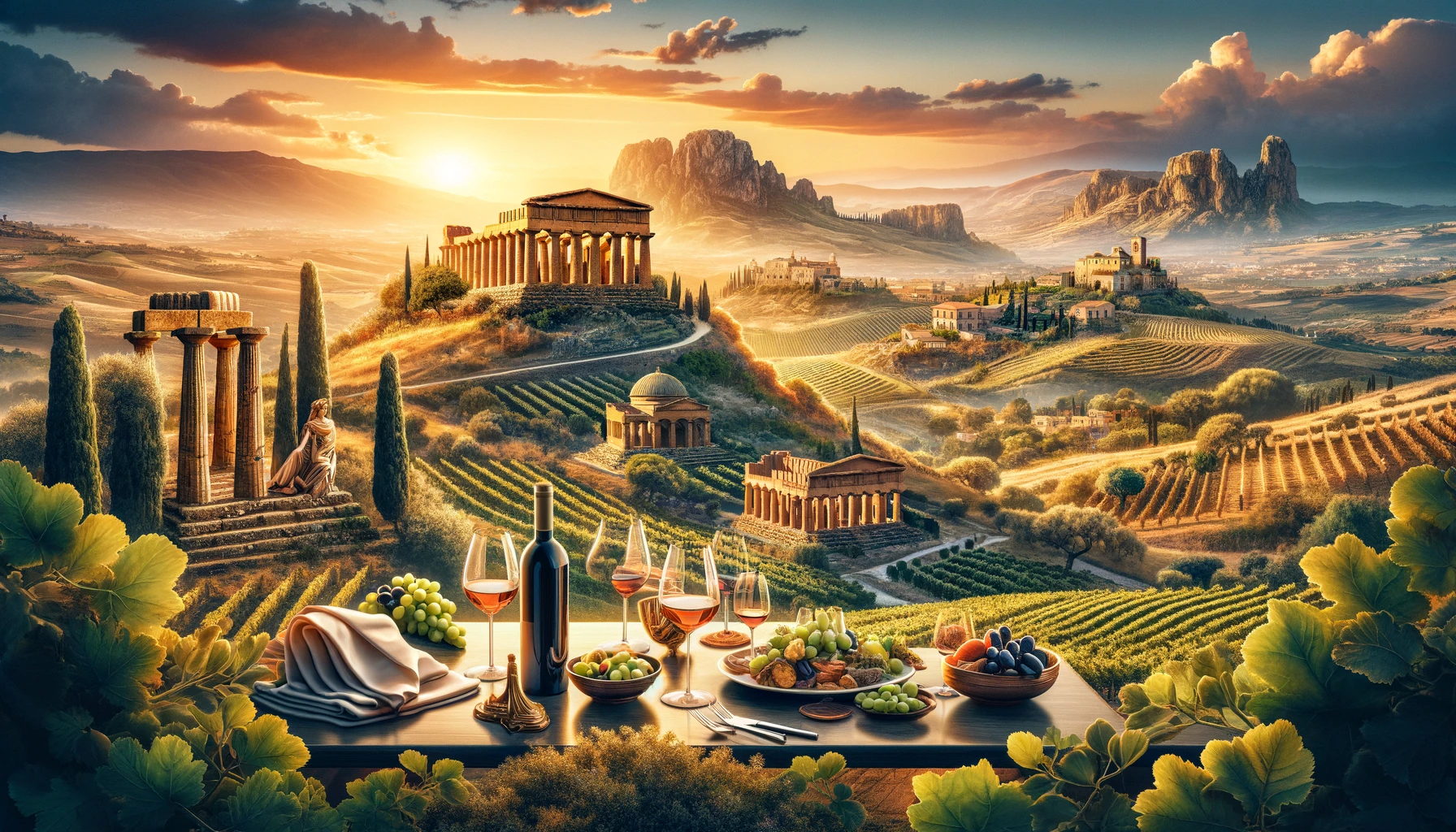 an animated scene of Sicily. 