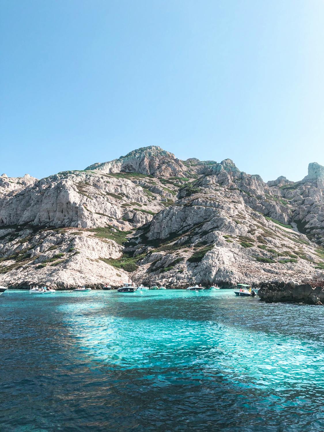 Boats near a bay in Marseille, France
