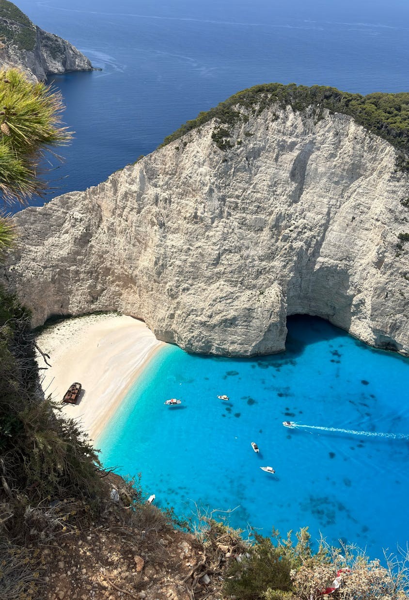 Clear blue sea of Zakynthos, Greece