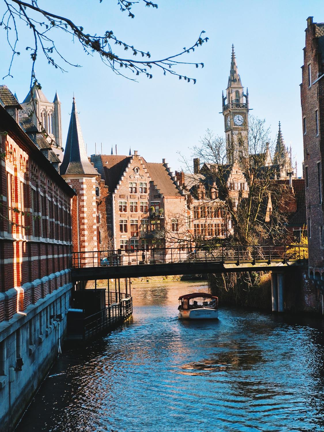 Charming Canal View of Historic Ghent in Ghent, Belgium