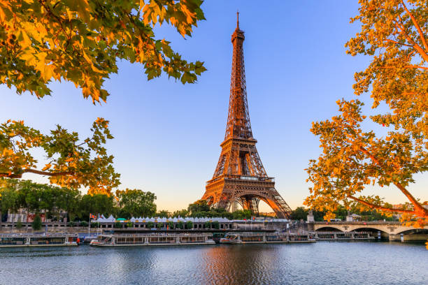 Photo of the Eiffel Tower in Paris, France on a sunny day