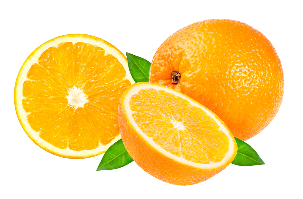 oranges isolated on the white background