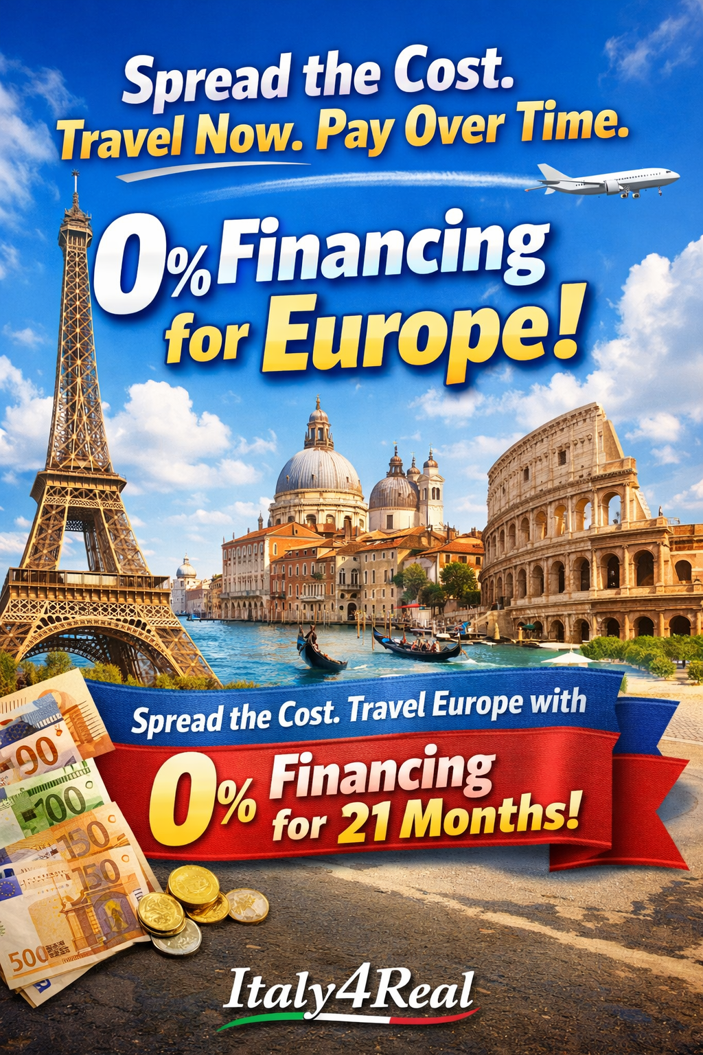 A view of Venice italy at sunset.