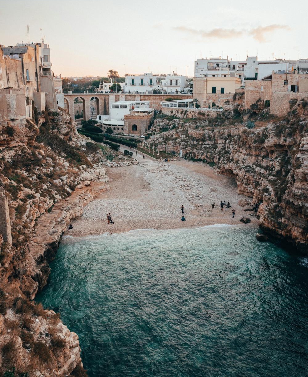 View of a small beach in Puglia, Italy