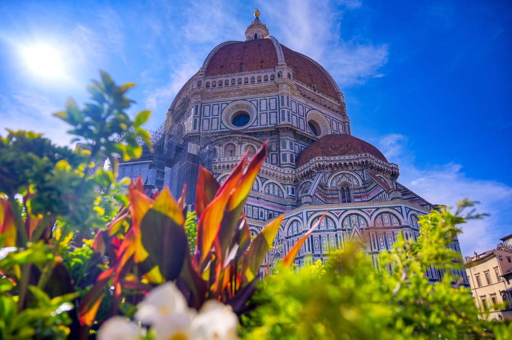 A daytime view of the Florence Cathedral located in Florence, Italy.