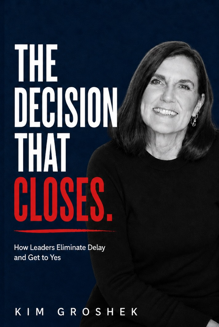 Book cover for The Decision That Closes by Kim Groshek