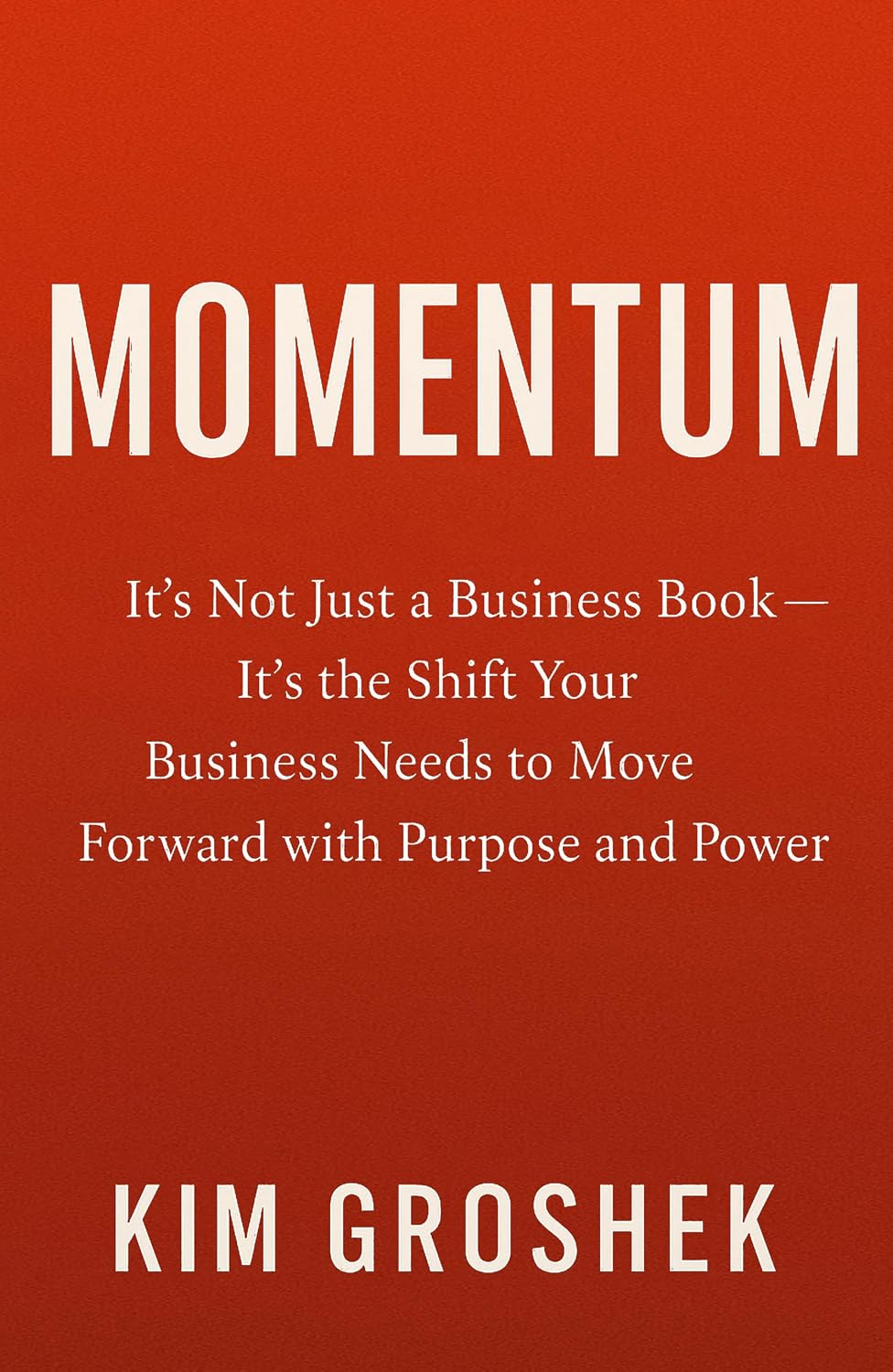 Momentum book cover by Kim Groshek