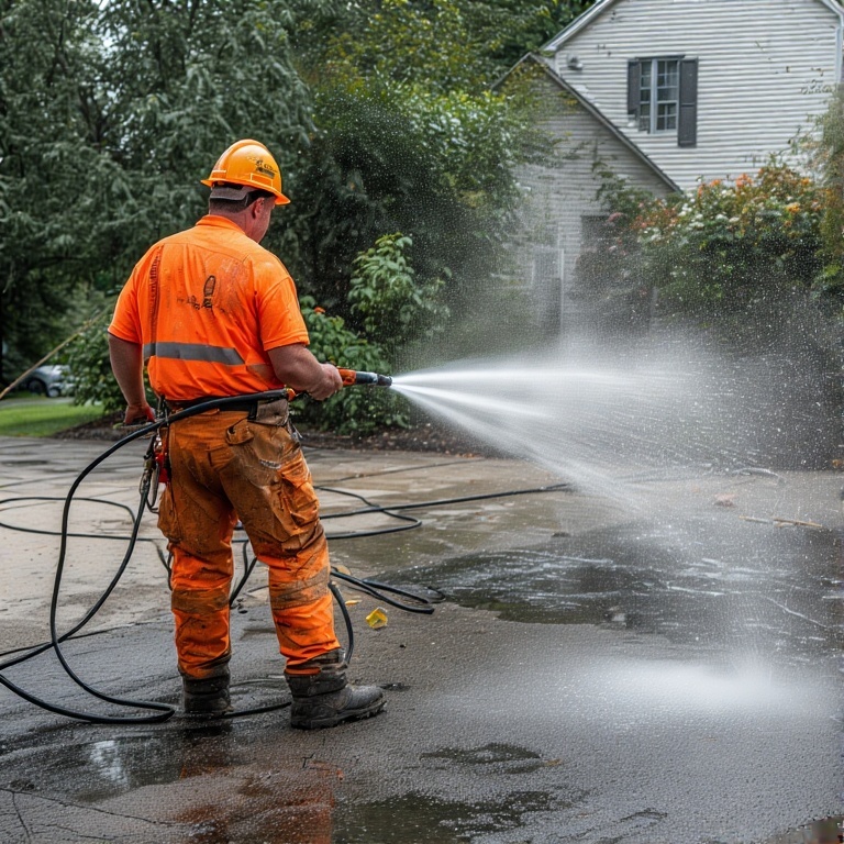 Garage and Driveway Pressure Washing