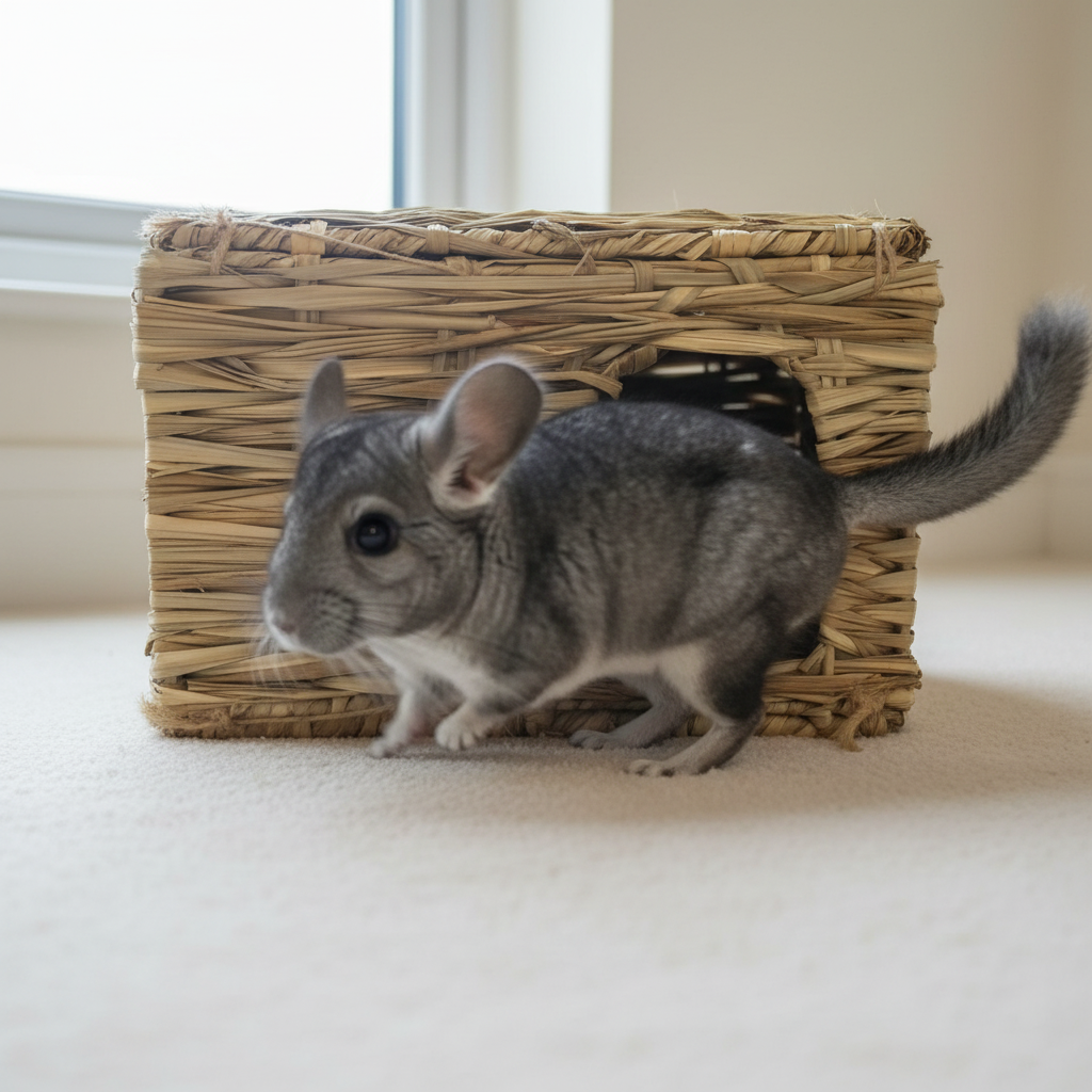 Customer chinchilla or hamster photo with WILD BITS house