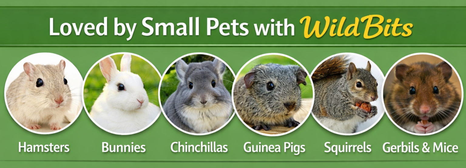 WildBits banner with small pets