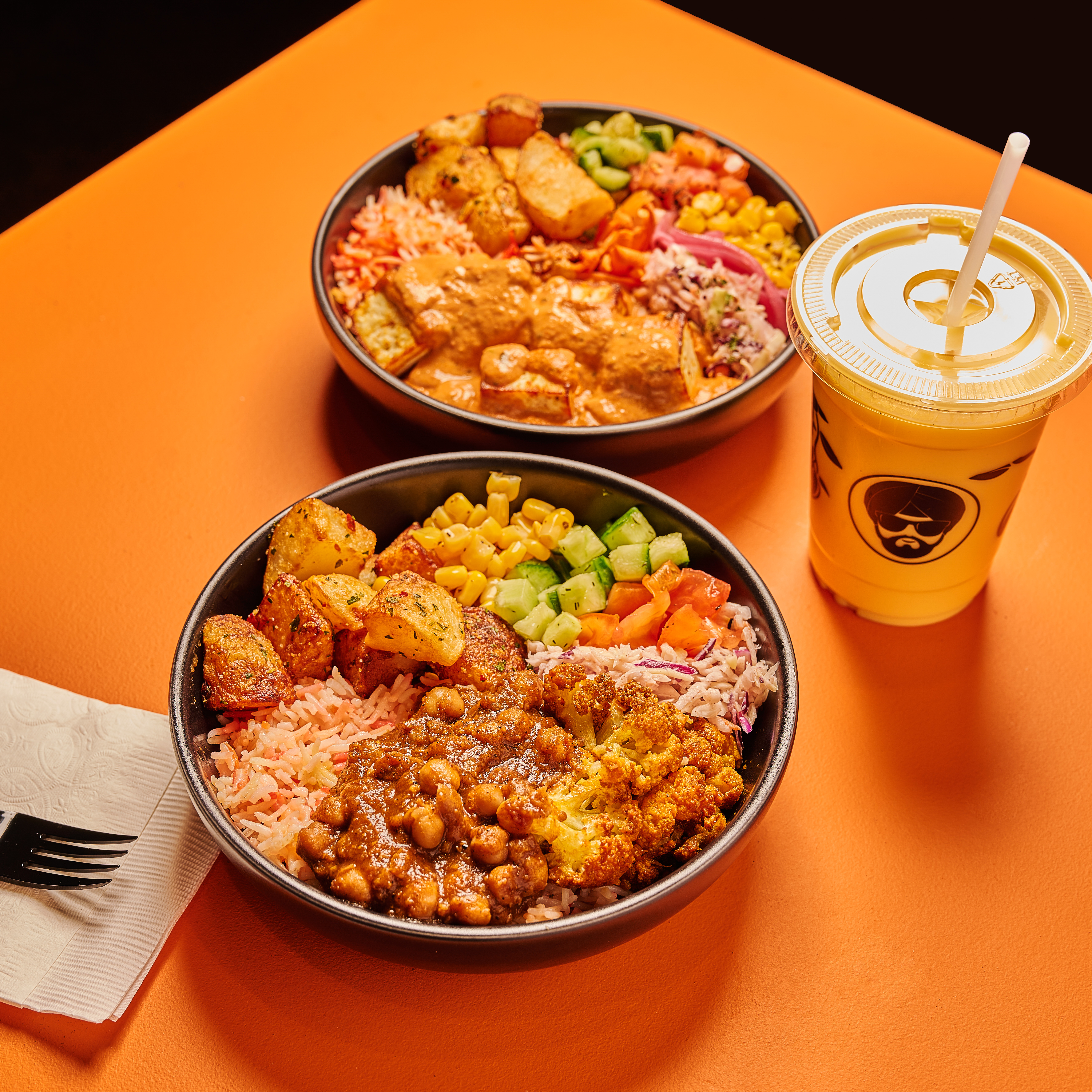 Bol Bonheur Végétal et Bol Paneer au beurre