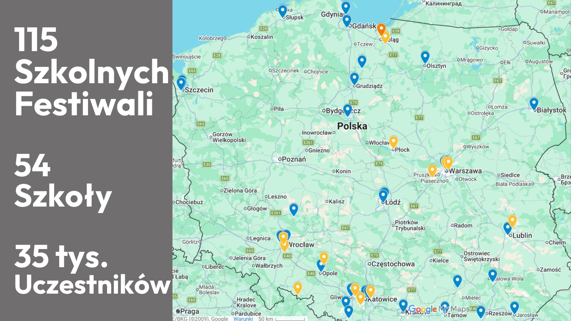 Mapa Szkolnych Festiwali Explory