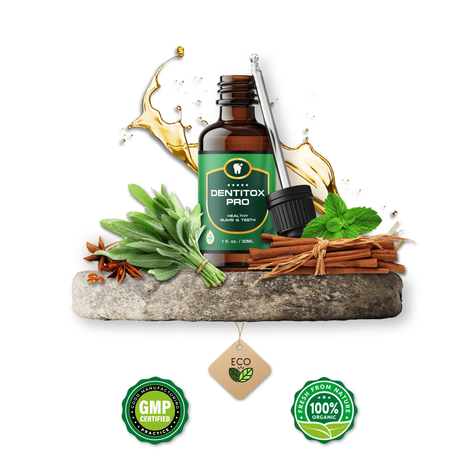 thedentitox101 1 bottle, ingredients & certifications