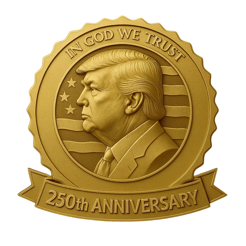 ThePatriotsLegacy Trump 250th Anniversary Badge