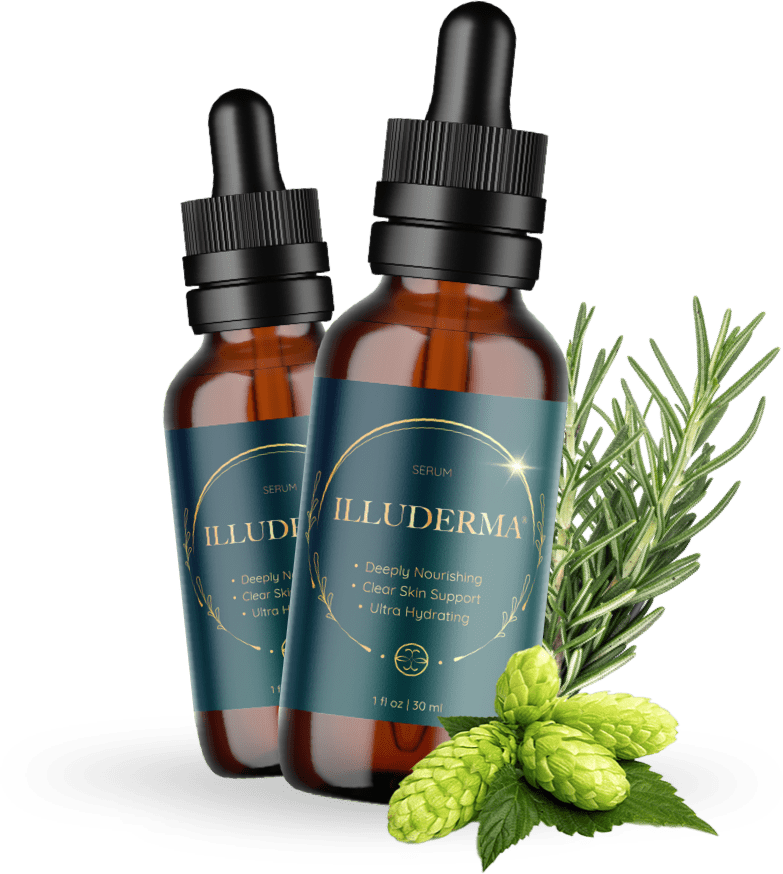 illuderma24 2 bottles and ingredients