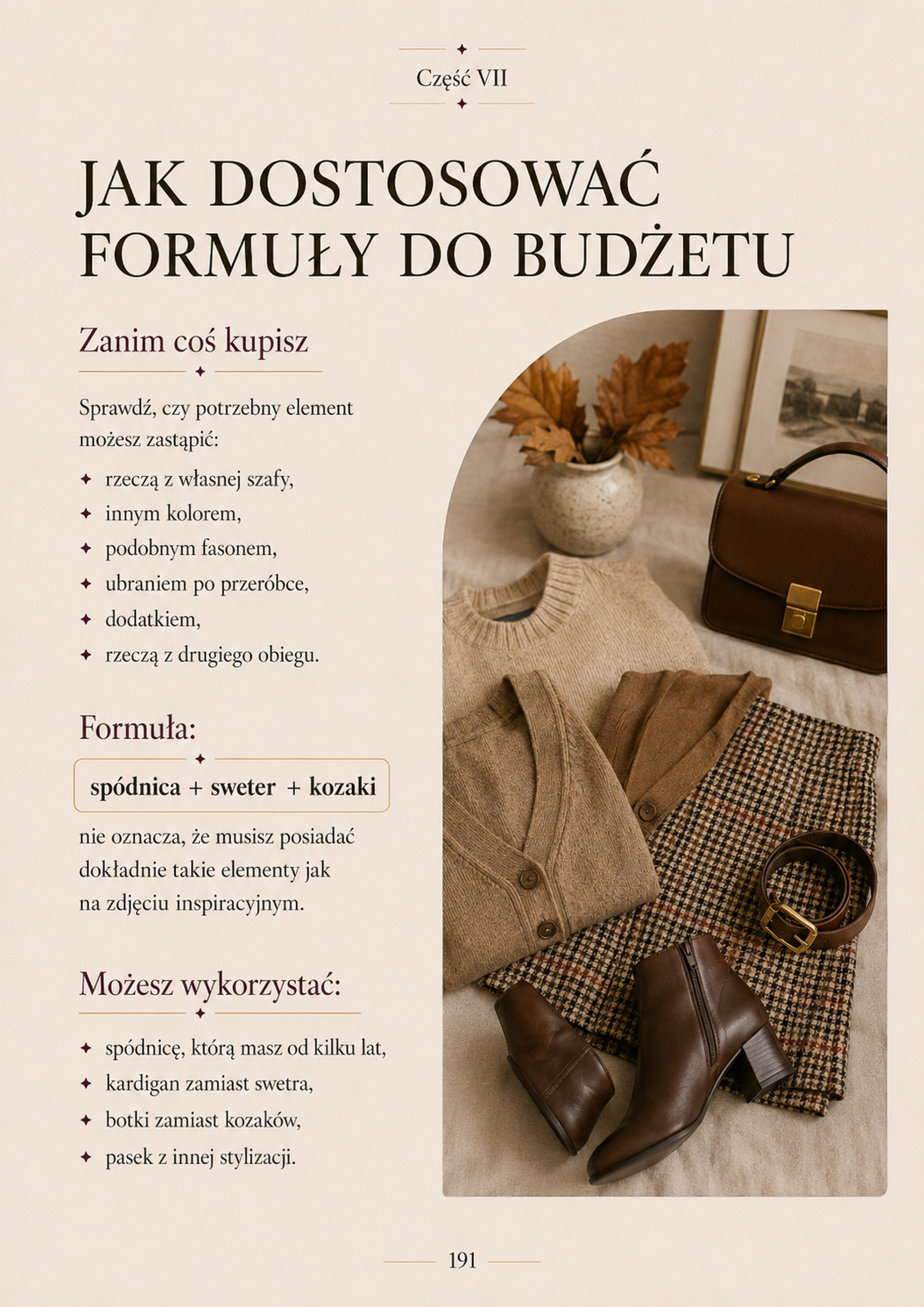Przykładowa strona e-booka: jak dostosować formuły do budżetu