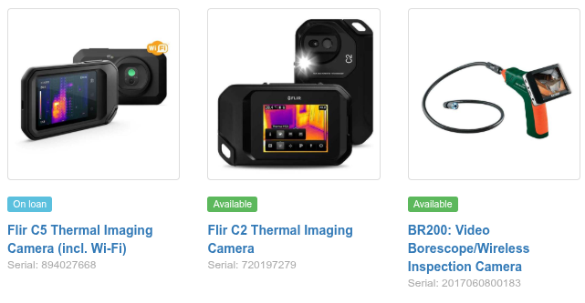 A screenshot of tools available in the Carbon Co-op tool library
