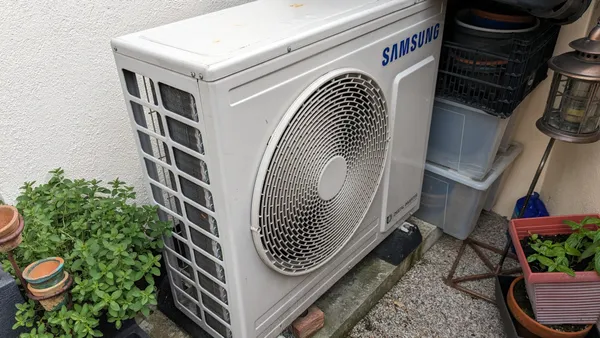 A photo of a Samsung heat pump