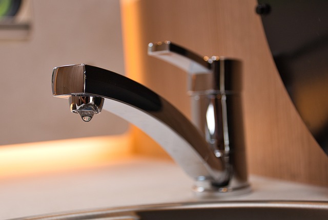 A photo of a water mixer tap