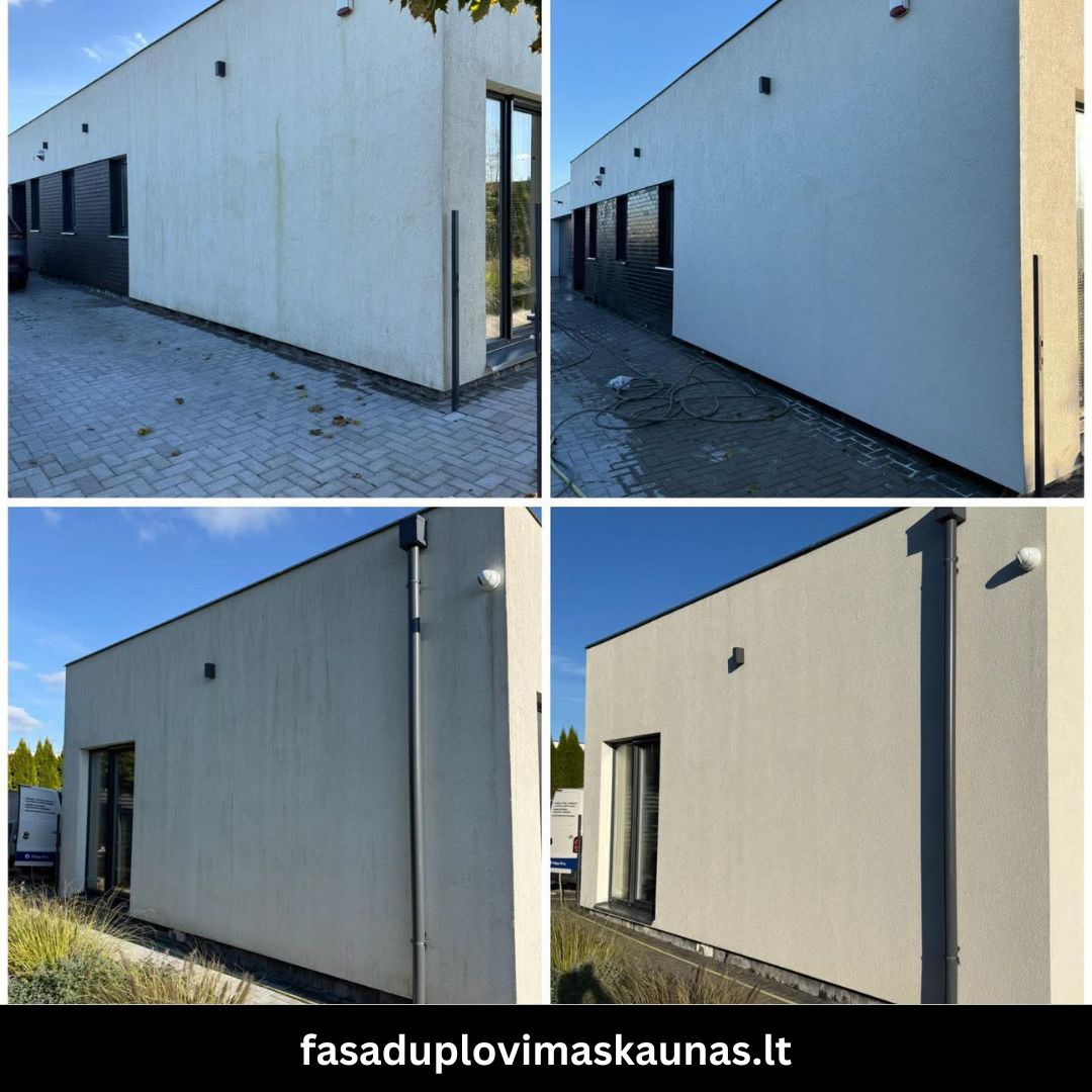 Atlikti fasadų plovimo darbai Kaune 9