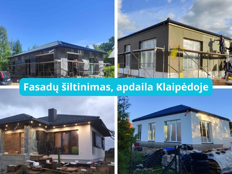 Fasadu siltinimas ir apdaila Klaipėdoje