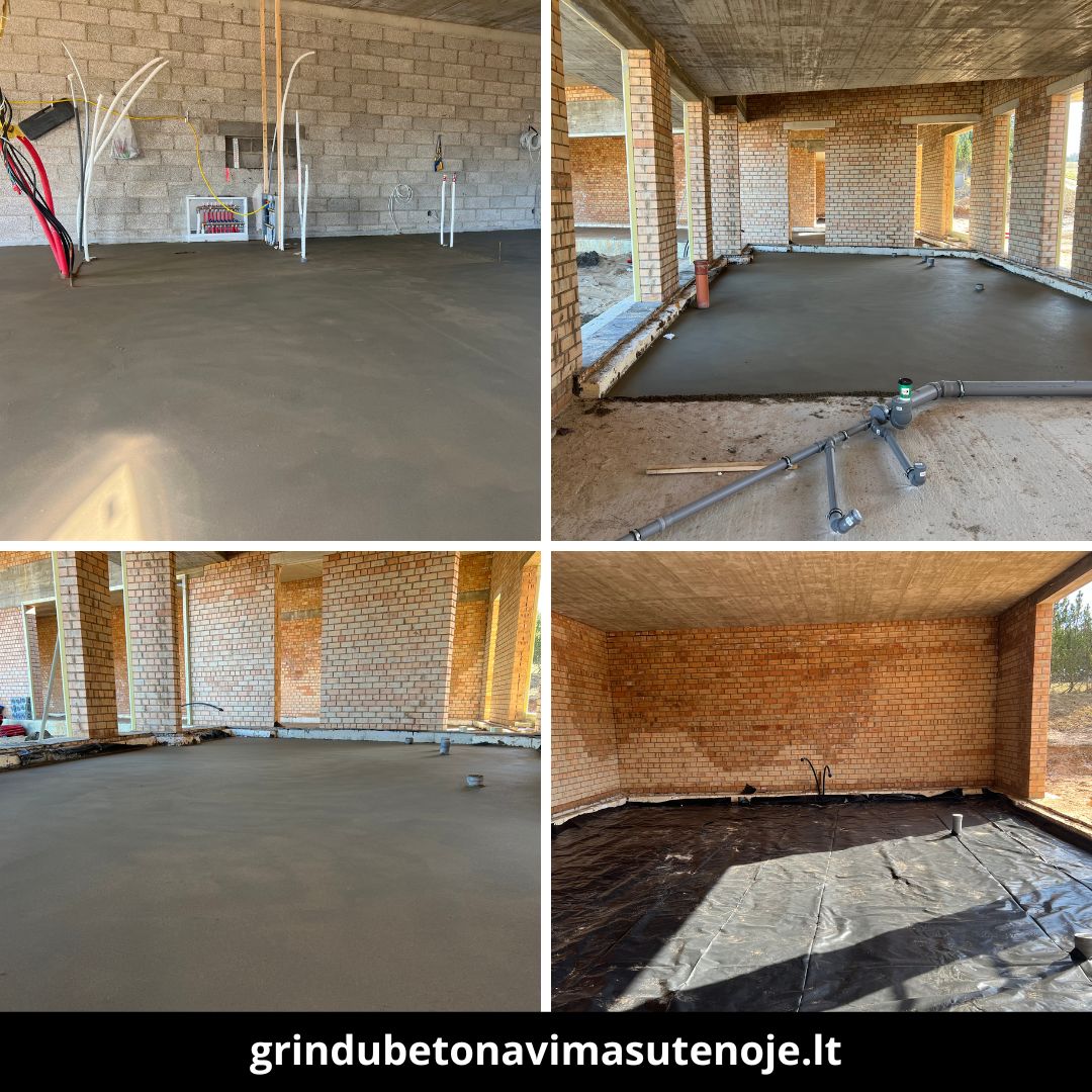 Grindų betonavimas Utenoje