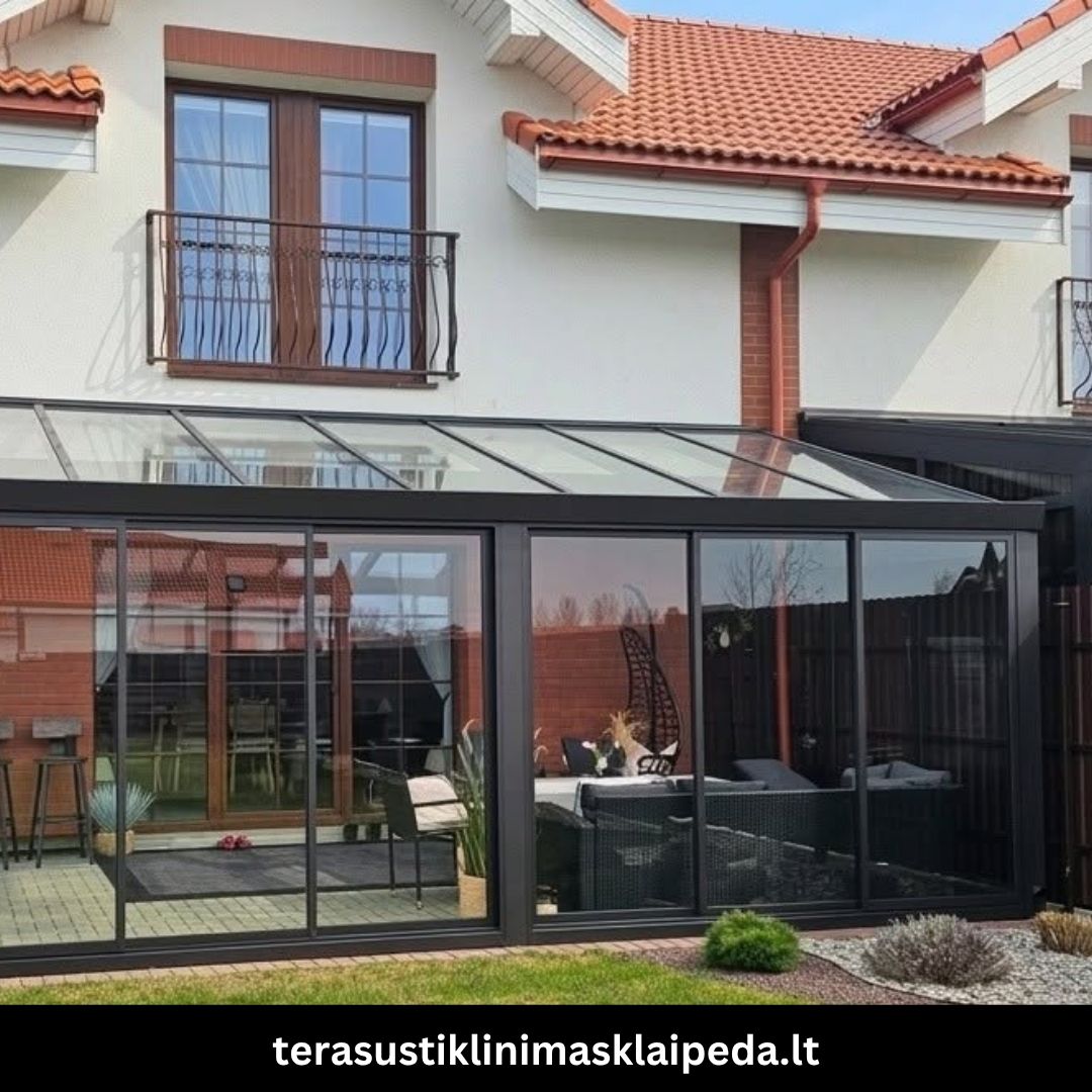Terasų stiklinimas Klaipėdoje darbai 3