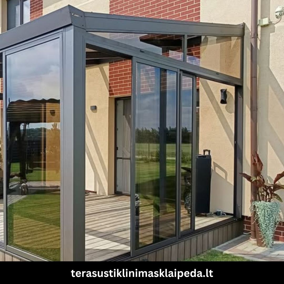 Terasų stiklinimas Klaipėdoje darbai 8